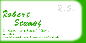 robert stumpf business card