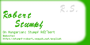 robert stumpf business card